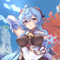 This is a pixiv picture whose title is 甘雨.