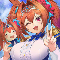 This is a pixiv picture whose title is ダイワスカーレットの笑った時に見える八重歯最高だよね.
