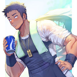 This is a pixiv picture whose title is 車夫.