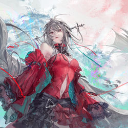 This is a pixiv picture whose title is skadi the corrupting heart.