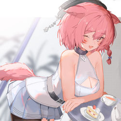 This is a pixiv picture whose title is 依頼絵ミコッテ.