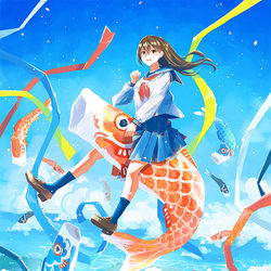 This is a pixiv picture whose title is こいのぼり.