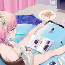This is a pixiv picture whose title is 蓝毒.