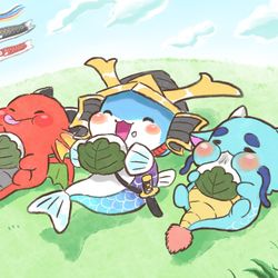 This is a pixiv picture whose title is ～柏餅もちもち～.