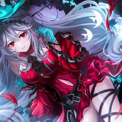 This is a pixiv picture whose title is 浊心斯卡蒂.