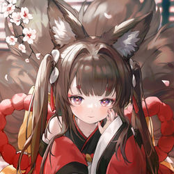 This is a pixiv picture whose title is 🍡🦊.