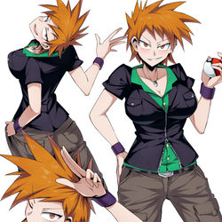 This is a pixiv picture whose title is 【女体化注意】グリーン♀.