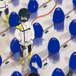 This is a pixiv picture whose title is 腦洞.