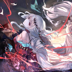 This is a pixiv picture whose title is 一个猎人重回海岸❤SKADI.