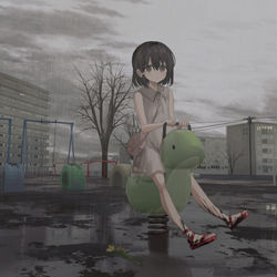 This is a pixiv picture whose title is 曇天.