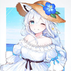 This is a pixiv picture whose title is 夏服フブキちゃん.