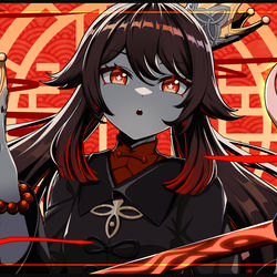 This is a pixiv picture whose title is Hu Tao Supermacy!.