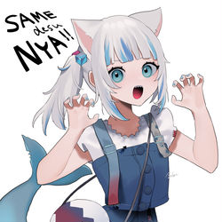 This is a pixiv picture whose title is サメですニャ！.