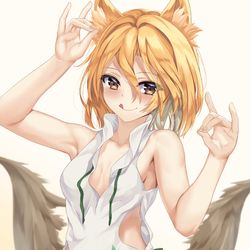 This is a pixiv picture whose title is メスガキツネ.