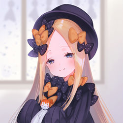 This is a pixiv picture whose title is てるてる坊主とアビーちゃん☔.