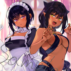 This is a pixiv picture whose title is こらぼ.