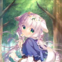 This is a pixiv picture whose title is 森のお散歩.