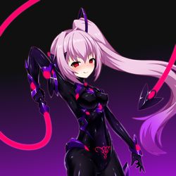This is a pixiv picture whose title is 隷装淫姫イヴィルステラ.