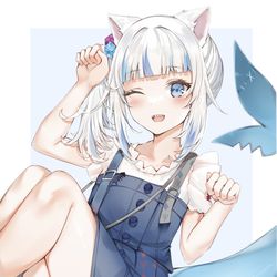 This is a pixiv picture whose title is Gawr Gura.