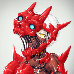 This is a pixiv picture whose title is 鬼マスクから解放される人.