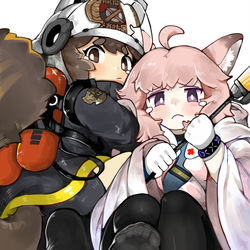 This is a pixiv picture whose title is 🐿️🦊.