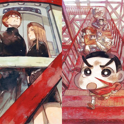 This is a pixiv picture whose title is オトナ帝国の逆襲.