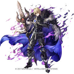 This is a pixiv picture whose title is 【仕事絵】FEH『狂乱の王子 ディミトリ』.
