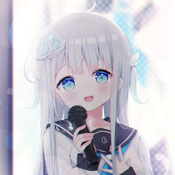 This is a pixiv picture whose title is 歌うと.