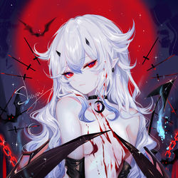 This is a pixiv picture whose title is 🦇🌙.