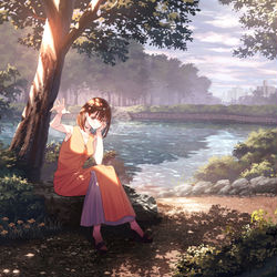 This is a pixiv picture whose title is こっちだよ.