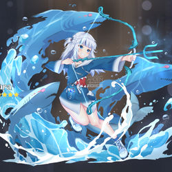 This is a pixiv picture whose title is がうる・ぐら x 原神.