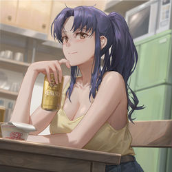 This is a pixiv picture whose title is 葛城 ミサト (Misato Katsuragi).