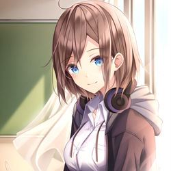 This is a pixiv picture whose title is 教室.