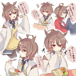 This is a pixiv picture whose title is トレーナーの弁当が大好きなタキオン.