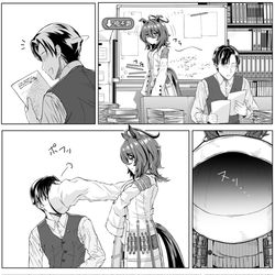 This is a pixiv picture whose title is お疲れタキオンとモルモット.