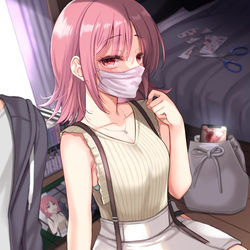 This is a pixiv picture whose title is 彼女がマスクを外したら、彼女じゃなかった。.