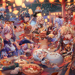 This is a pixiv picture whose title is A Sea of Lights.