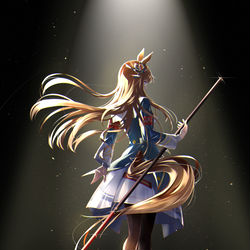 This is a pixiv picture whose title is 不退転.