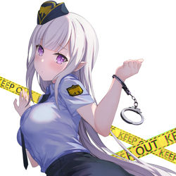 This is a pixiv picture whose title is 逮捕しようとして逆に捕まってしまったエミリア.