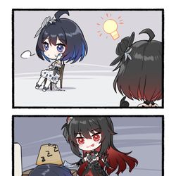 This is a pixiv picture whose title is 一些小漫画.