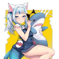 This is a pixiv picture whose title is CAT SHARK.