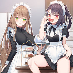 This is a pixiv picture whose title is 「5月10日はメイドの日？」《メイド編》.