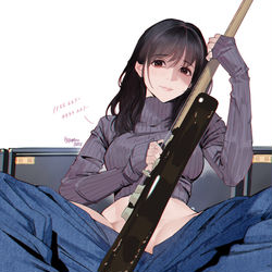 This is a pixiv picture whose title is 妹妹吉他第四课.