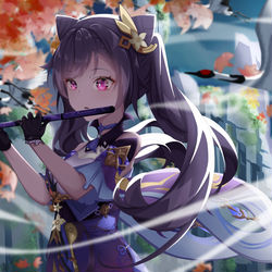 This is a pixiv picture whose title is 刻晴 【原神】.