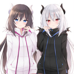 This is a pixiv picture whose title is 悪魔っ子パーカーデザインしました！.