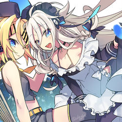 This is a pixiv picture whose title is メイドIA＆ブラックスター.