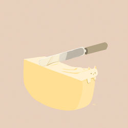 This is a pixiv picture whose title is とろけチーズねこ.