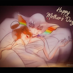 This is a pixiv picture whose title is Happy Mother's Day.
