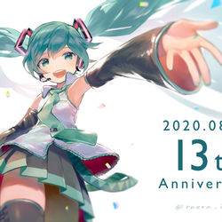 This is a pixiv picture whose title is 13周年.