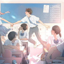 This is a pixiv picture whose title is 「行こう！」.